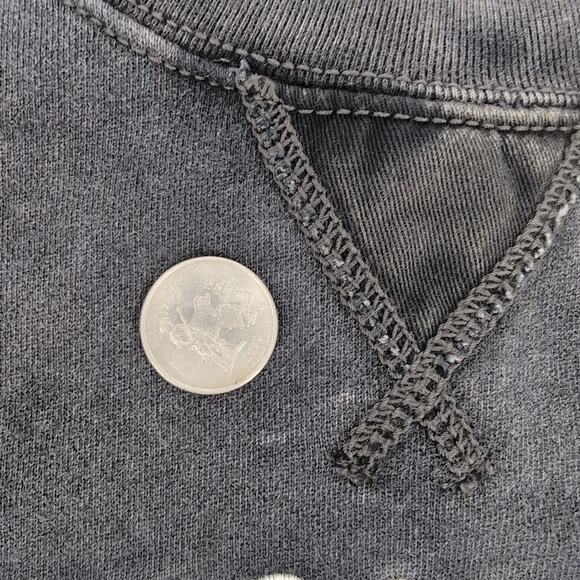 American Eagle Funday Gray/Grey Distressed Crewneck Graphic Sweatshirt - Size M - Picture 7 of 13